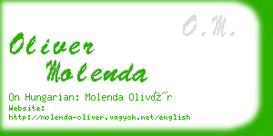 oliver molenda business card